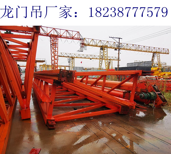 內(nèi)蒙古包頭龍門吊出租廠家100t龍門吊軌道滑線安裝